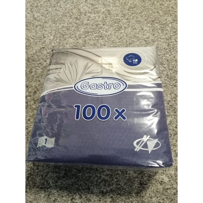 Ubrousky gastro 100 ks 1-vrstvé 33x33cm modrý