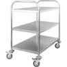 Číšnický vozík 3-policový z nerezové oceli, 860x540x940 mm TECHNICA, Silver Line