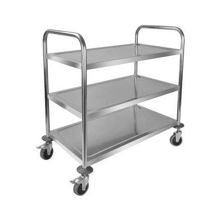 Číšnický vozík 3-policový z nerezové oceli, 860x540x940 mm PRESTONA
