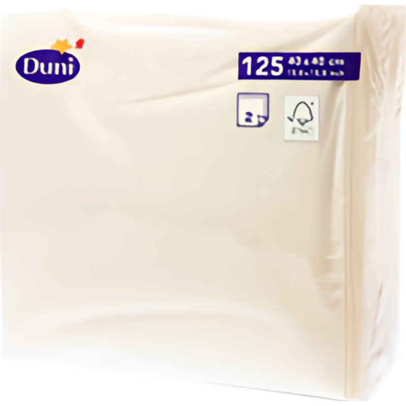 Ubrousek DUNI 33x33 cm, 2vrstvý (125ks) bílý