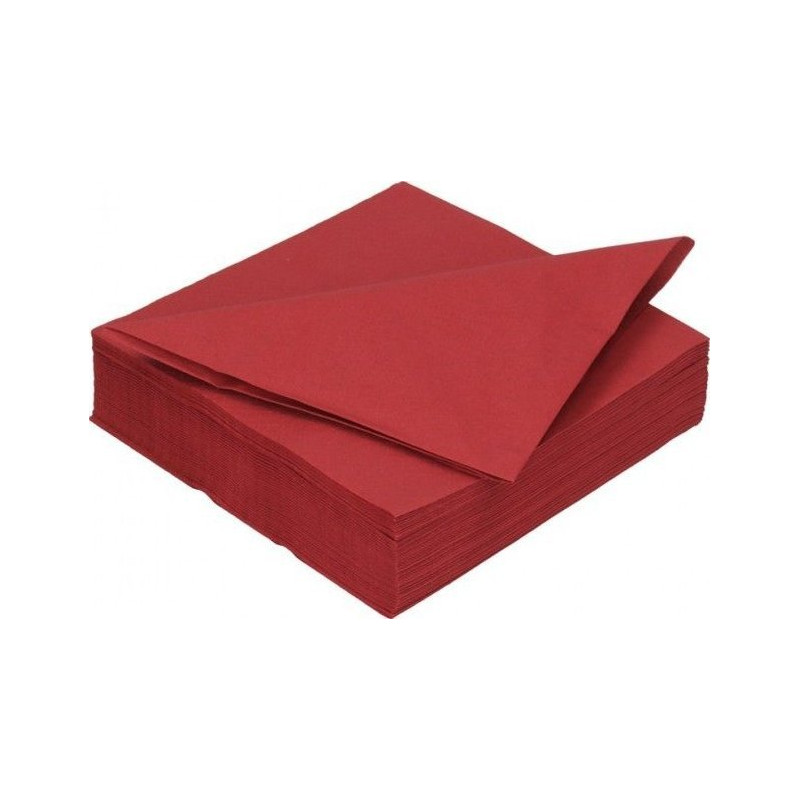 Ubrousek DUNI 33x33 cm, 2vrstvý (125ks) bordó