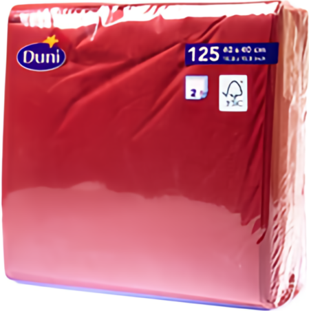 Ubrousek DUNI 33x33 cm, 2vrstvý (125ks) červený