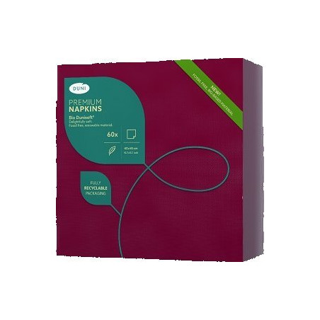 Ubrousek DUNISOFT 40x40 bordó ,  60ks