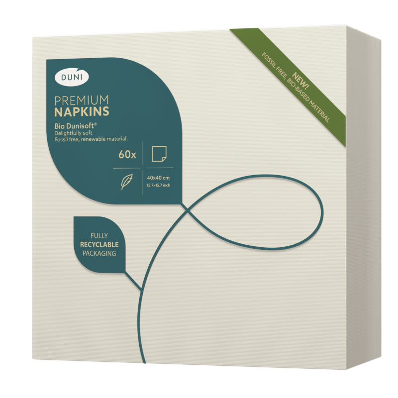 Ubrousek DUNISOFT 40x40 bílý ,  60ks