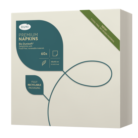 Ubrousek DUNISOFT 40x40 bílý ,  60ks