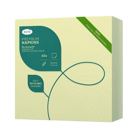 Ubrousek DUNISOFT 40x40 krémový ,  60ks