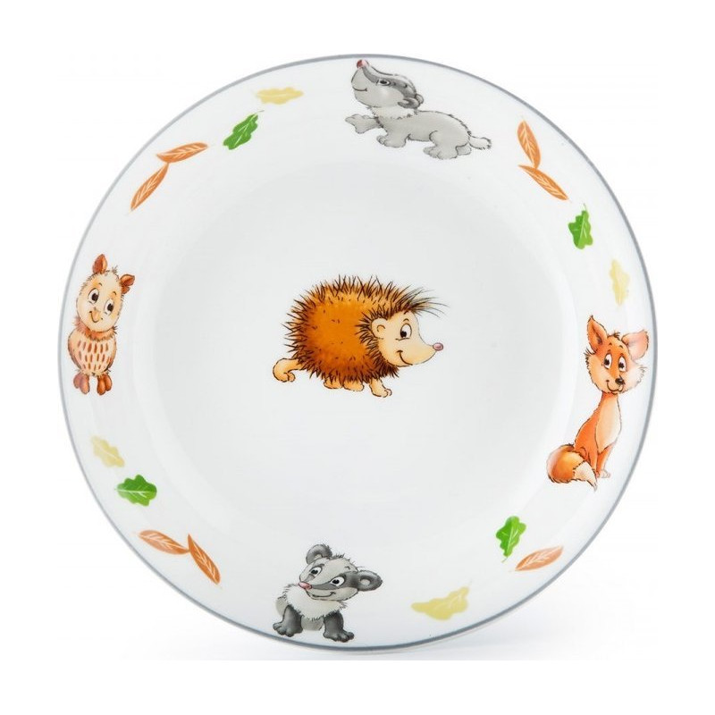 Lesní zvířatka dětský hluboký talíř 19 cm
