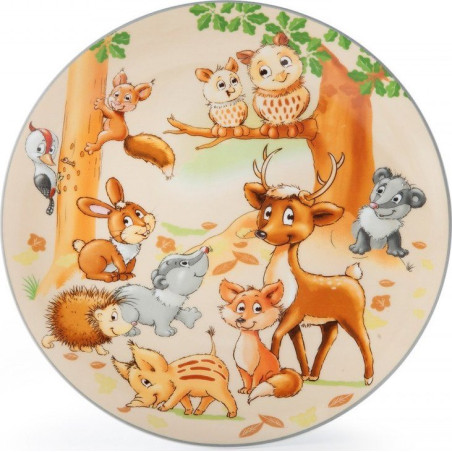 Lesní zvířatka dětský mělký talíř 21 cm