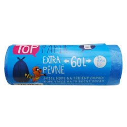 Sáčky do koše na tříděný odpad papír 60l/30ks modrý TOP